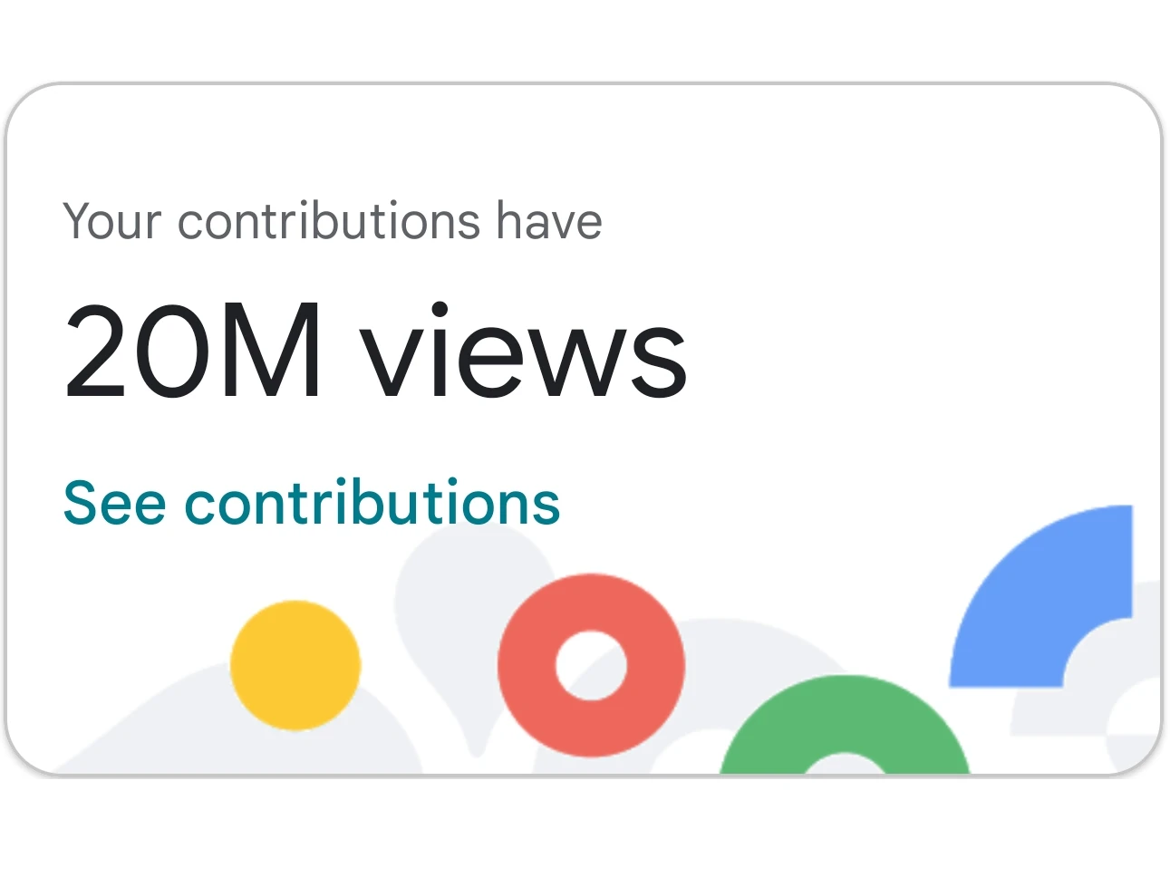 20 million Google Maps views milestone